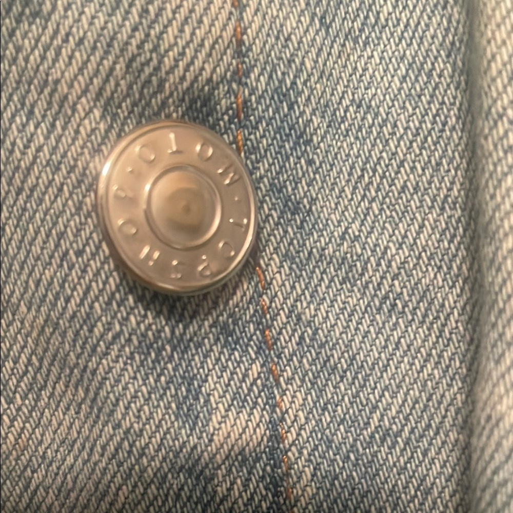 Topshop Blue Jean Jacket Modern Two-Tone Design - Picture 6 of 6